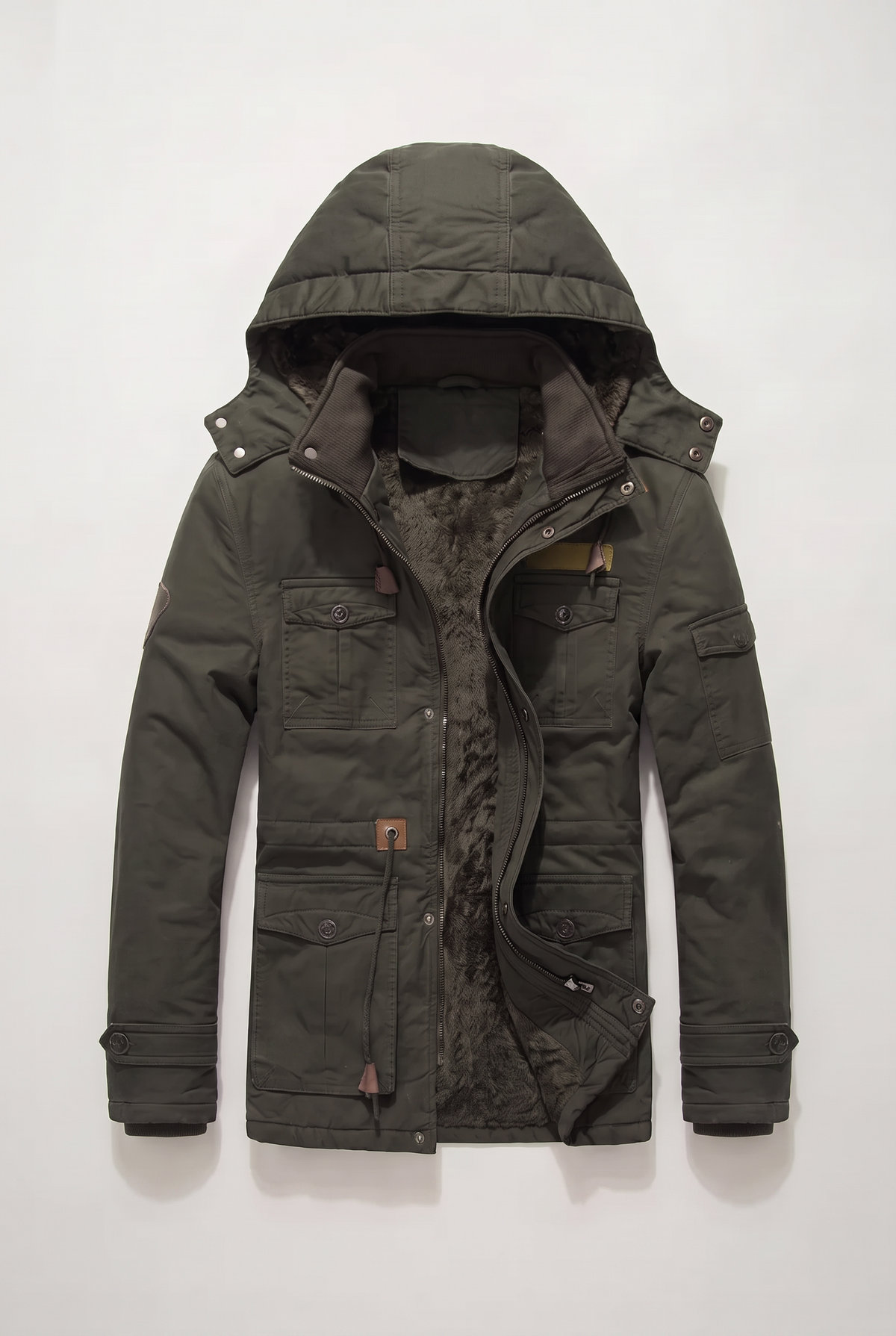 Men’s Fleece-Lined Multi-Pocket Outdoor Jacket