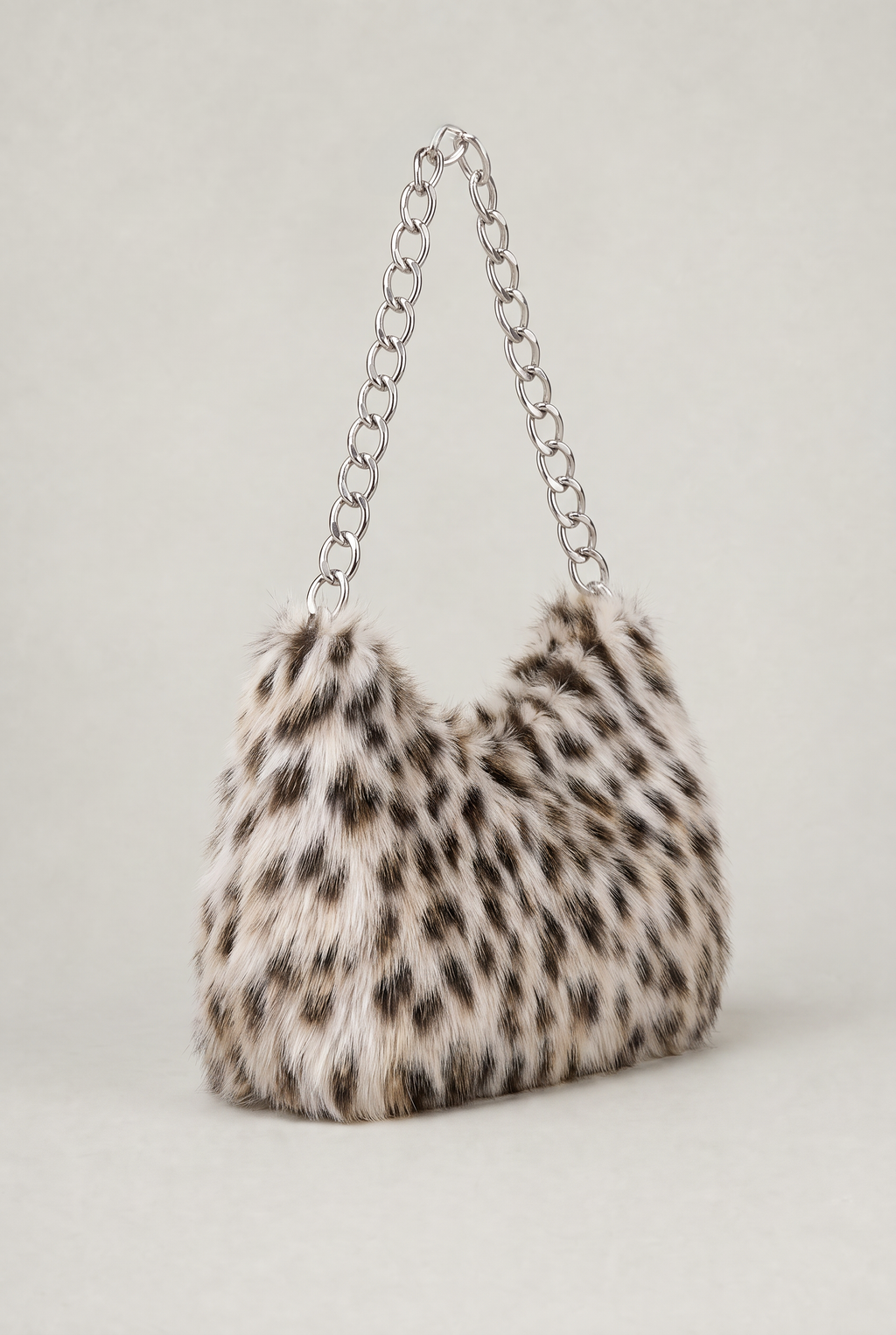 Faux Fur Shoulder Bag Women’s Chain Handbag