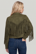 Women's Suede-Look Fringe Cowboy Jacket