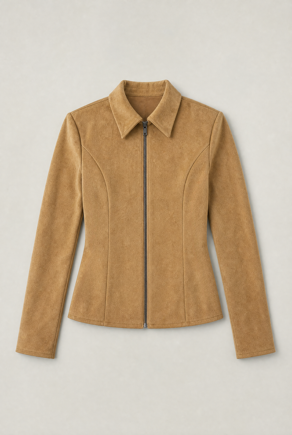 Women’s Fitted Zip-Front Tailored Jacket