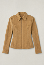Women’s Fitted Zip-Front Tailored Jacket