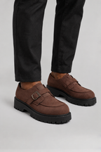 Men's Suede-Effect Derby Shoes Chunky Sole