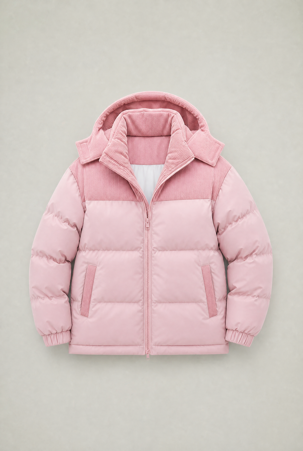 Men’s Hooded Cord Puffer Jacket