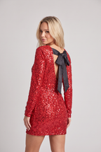 Women’s Sequin Bow Mini Dress