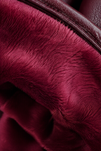 Women’s Leather-Effect Gloves Ruched Cuff