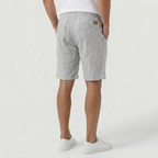 Men's Linen Shorts - Elasticated Waist Drawstring Summer Beach Shorts