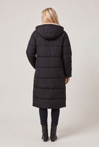 Women’s Fleece Lined Longline Quilted Puffer Coat