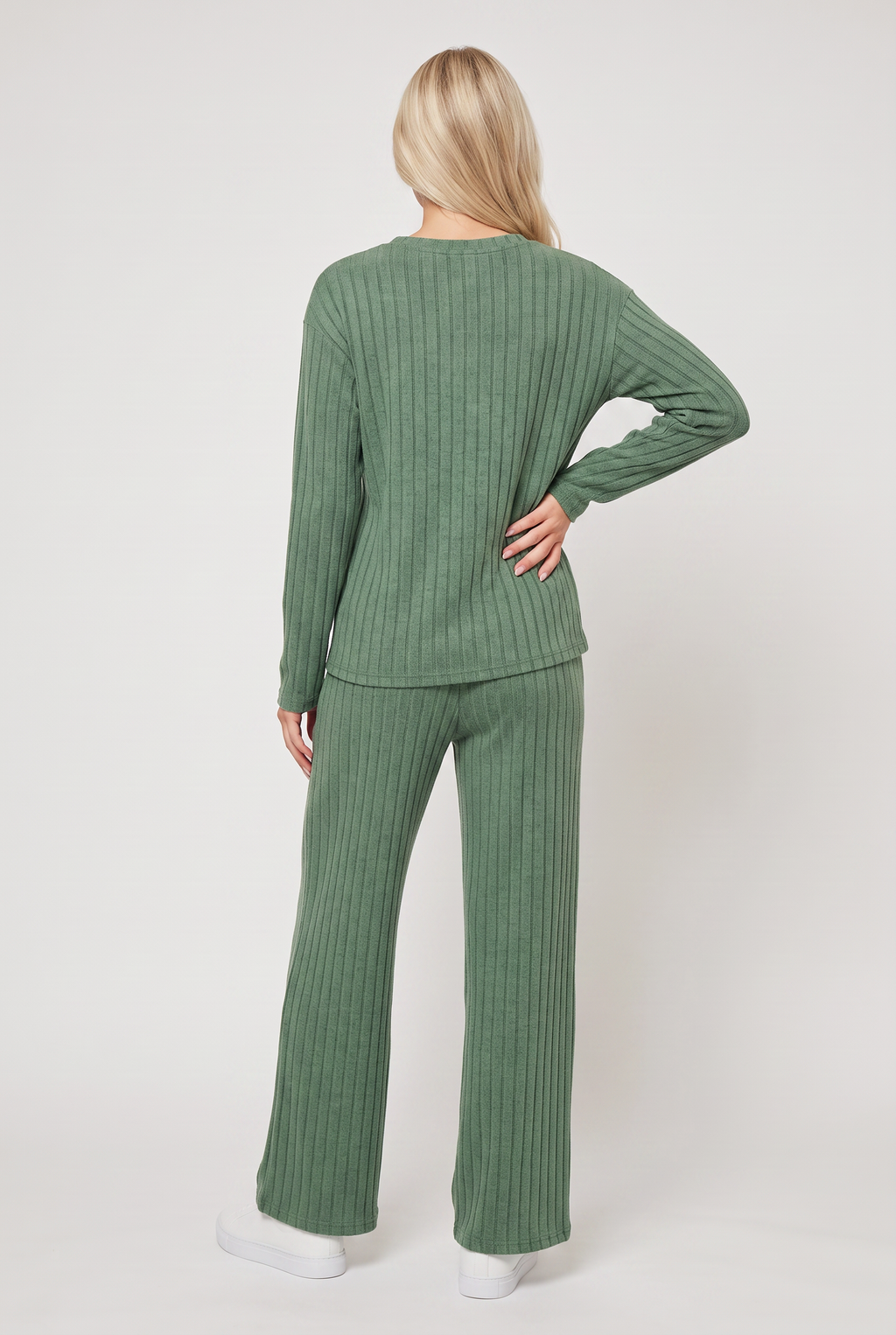 Women’s Ribbed Long-Sleeve Pyjama Set