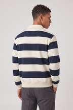 Men’s Rugby Polo - Striped Long Sleeve Shirt