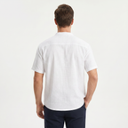 Men's Linen Short Sleeve Henley T-Shirt