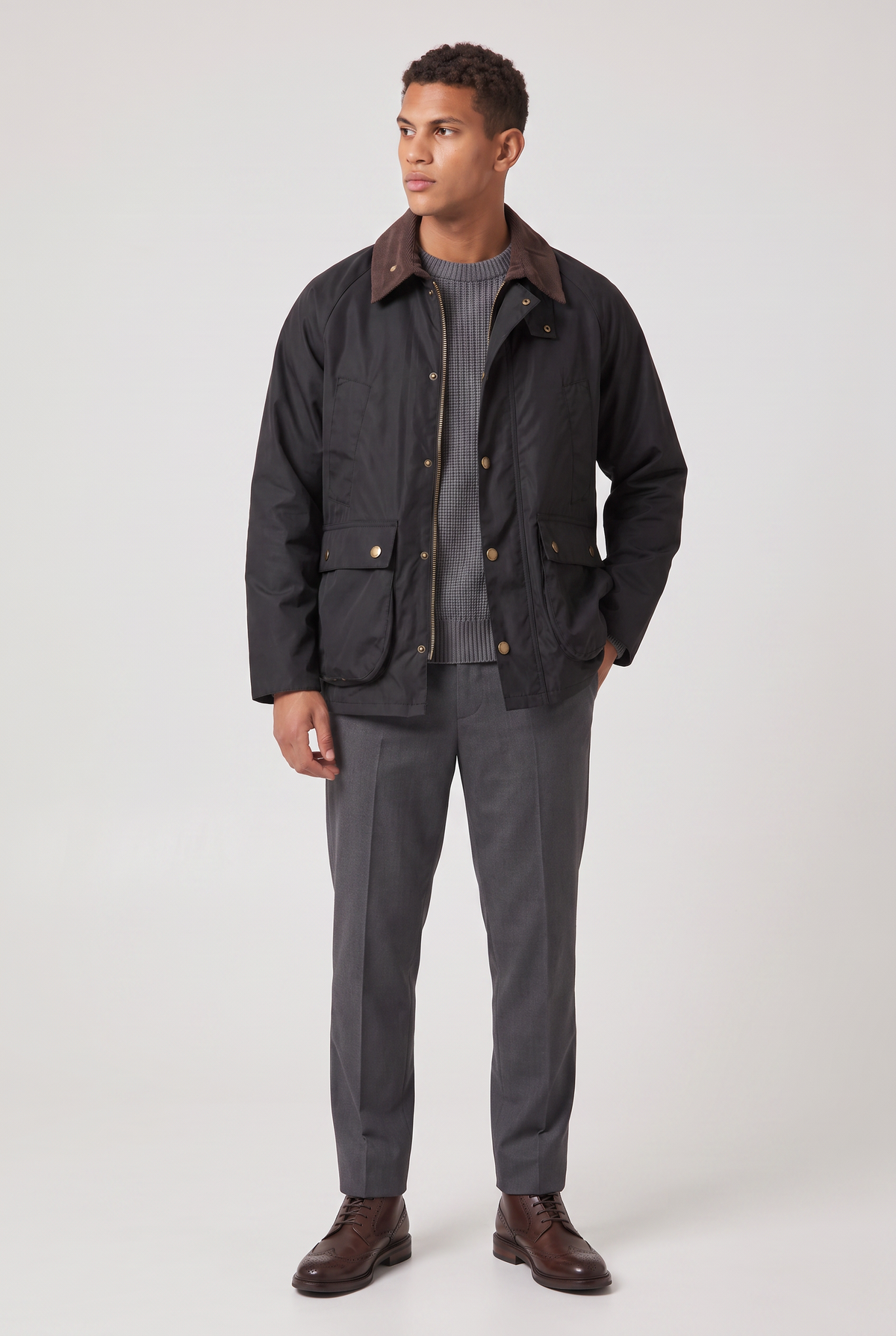 Men’s Vintage Corduroy Collar Workwear Jacket