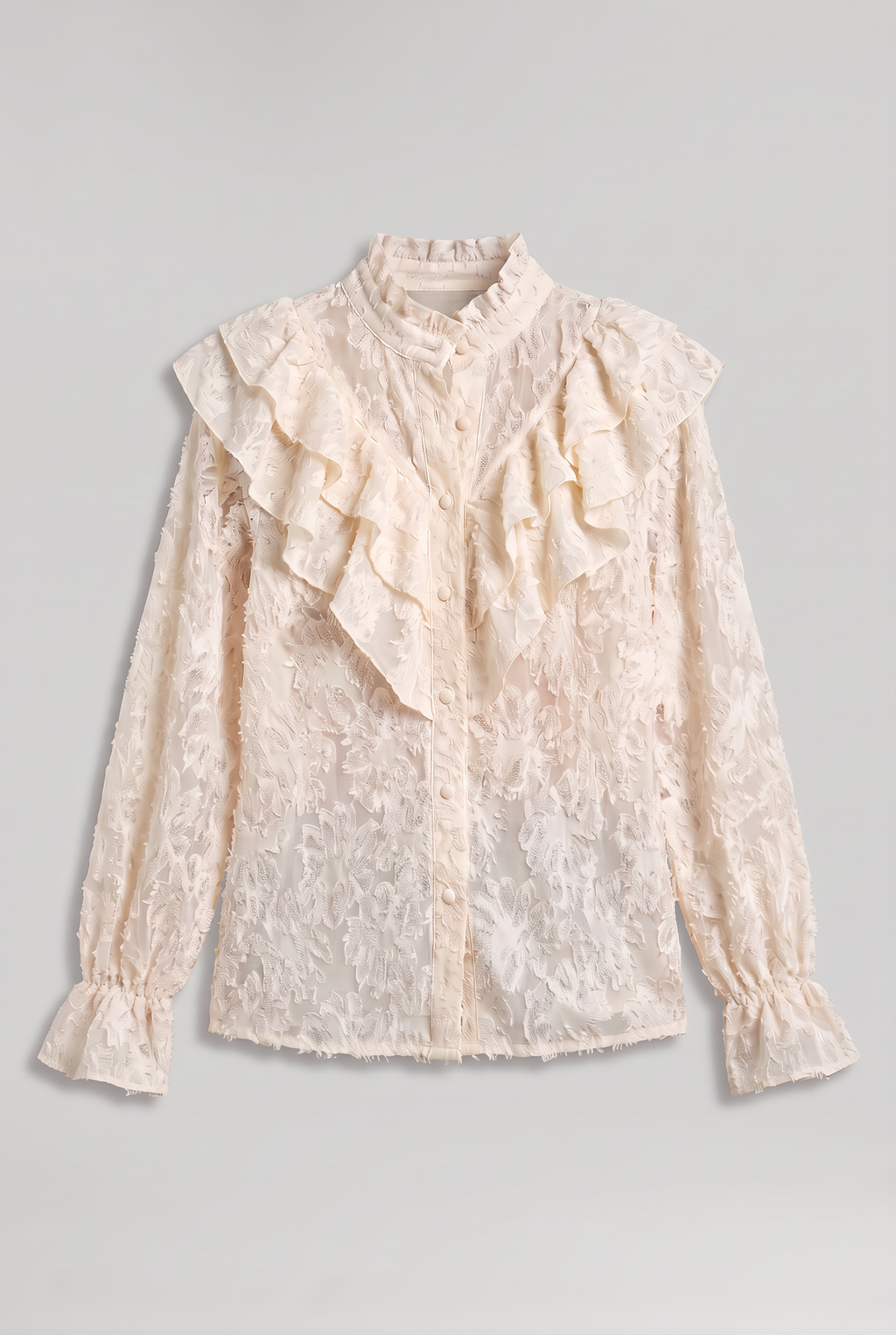 Women’s Victorian High Neck Ruffle Blouse