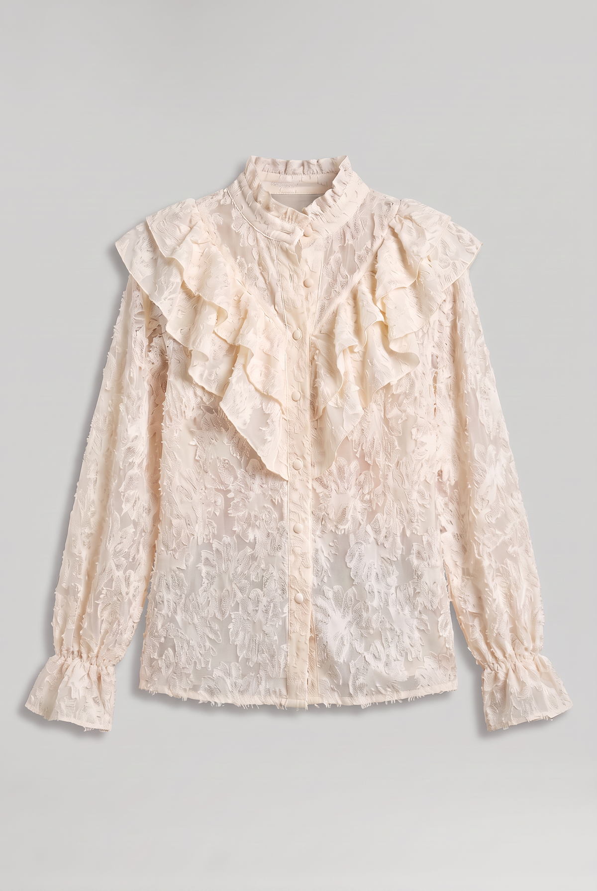 Women’s Victorian High Neck Ruffle Blouse