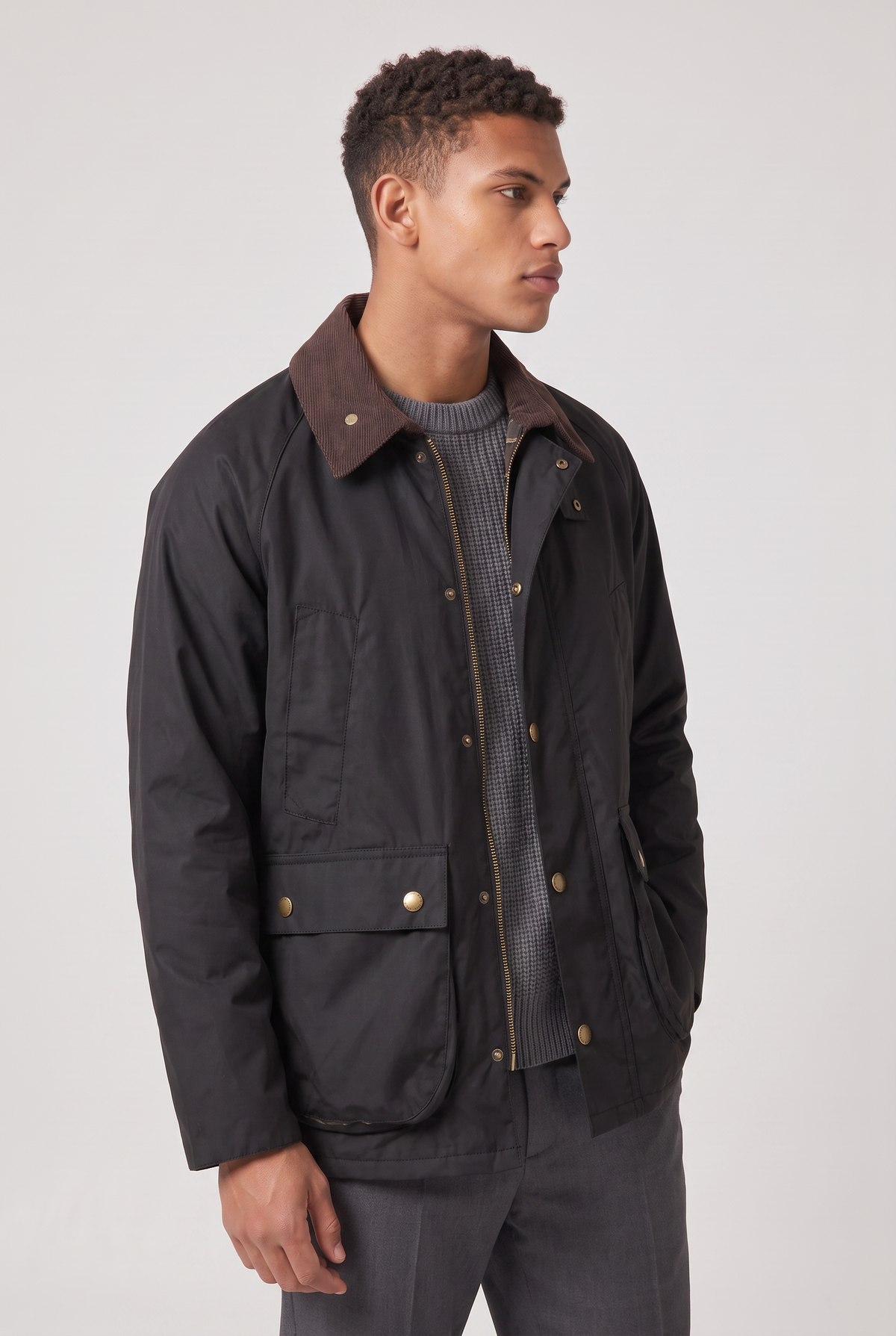 Men’s Vintage Corduroy Collar Workwear Jacket