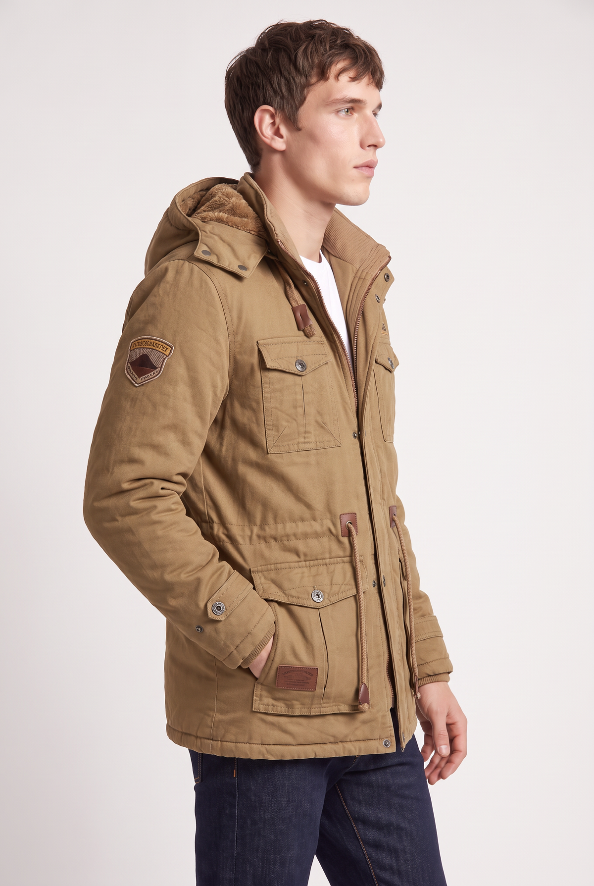 Men’s Fleece-Lined Multi-Pocket Outdoor Jacket
