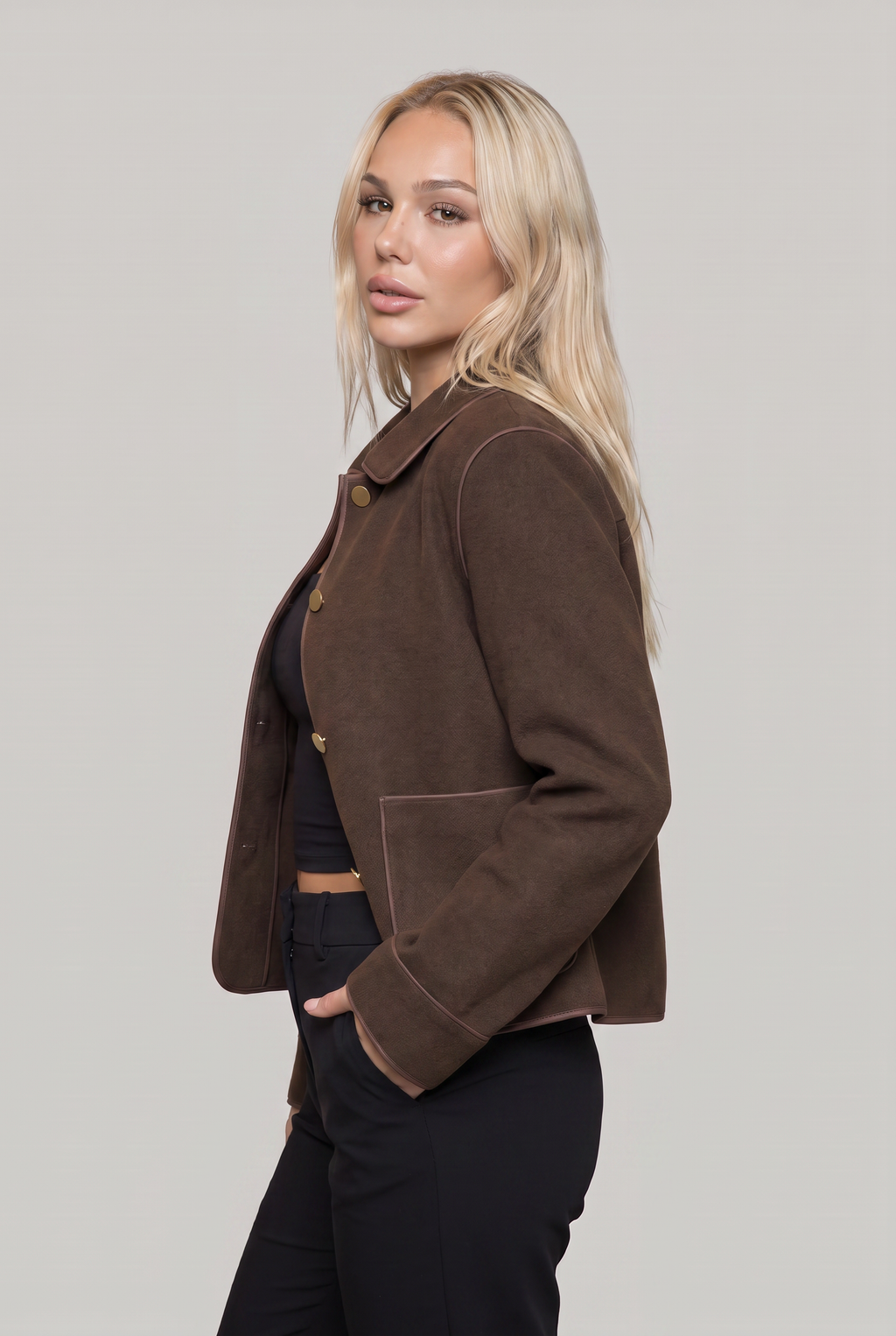 Women's Short Collared Jacket