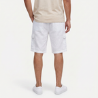 Men's Linen Cargo Shorts Drawstring Waist