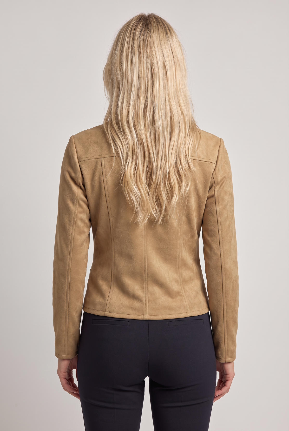 Women’s Fitted Zip-Front Tailored Jacket