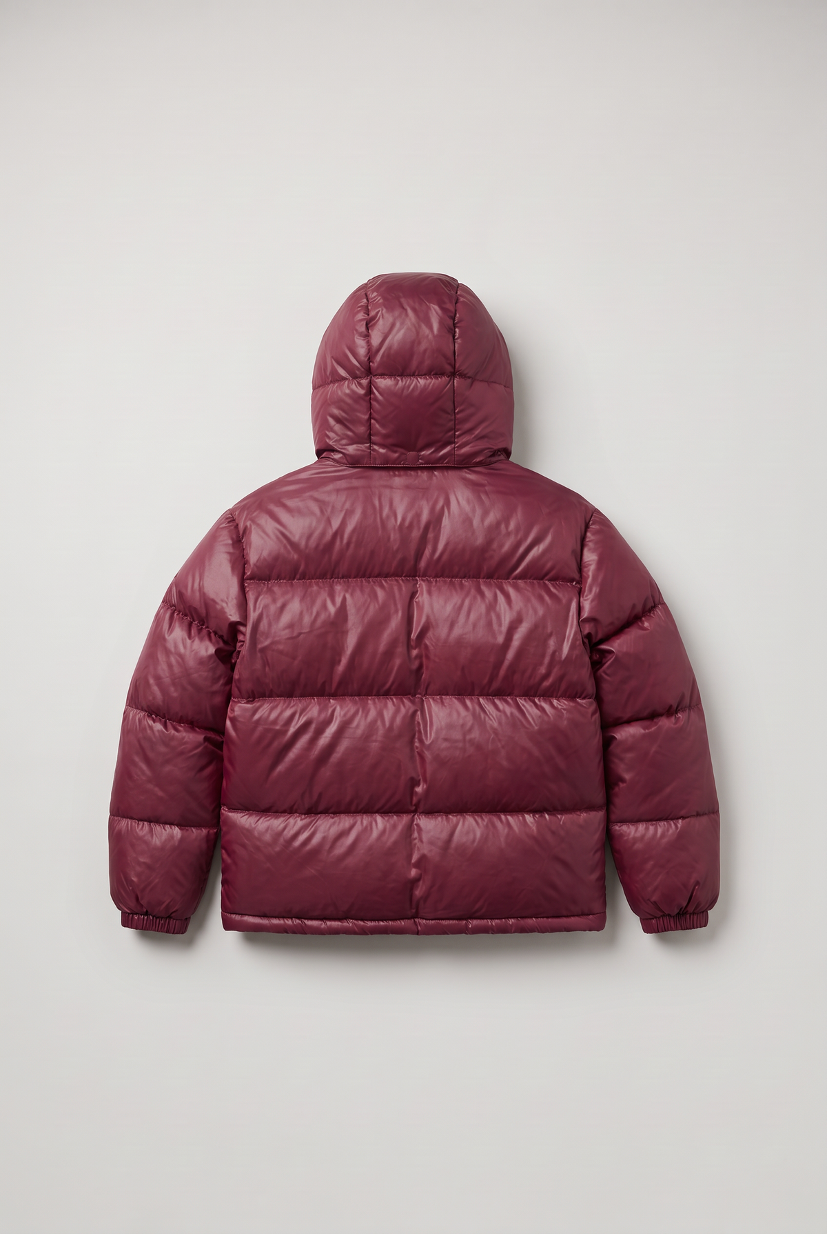 Women’s Oversized Hooded Puffer Jacket - Red Wine