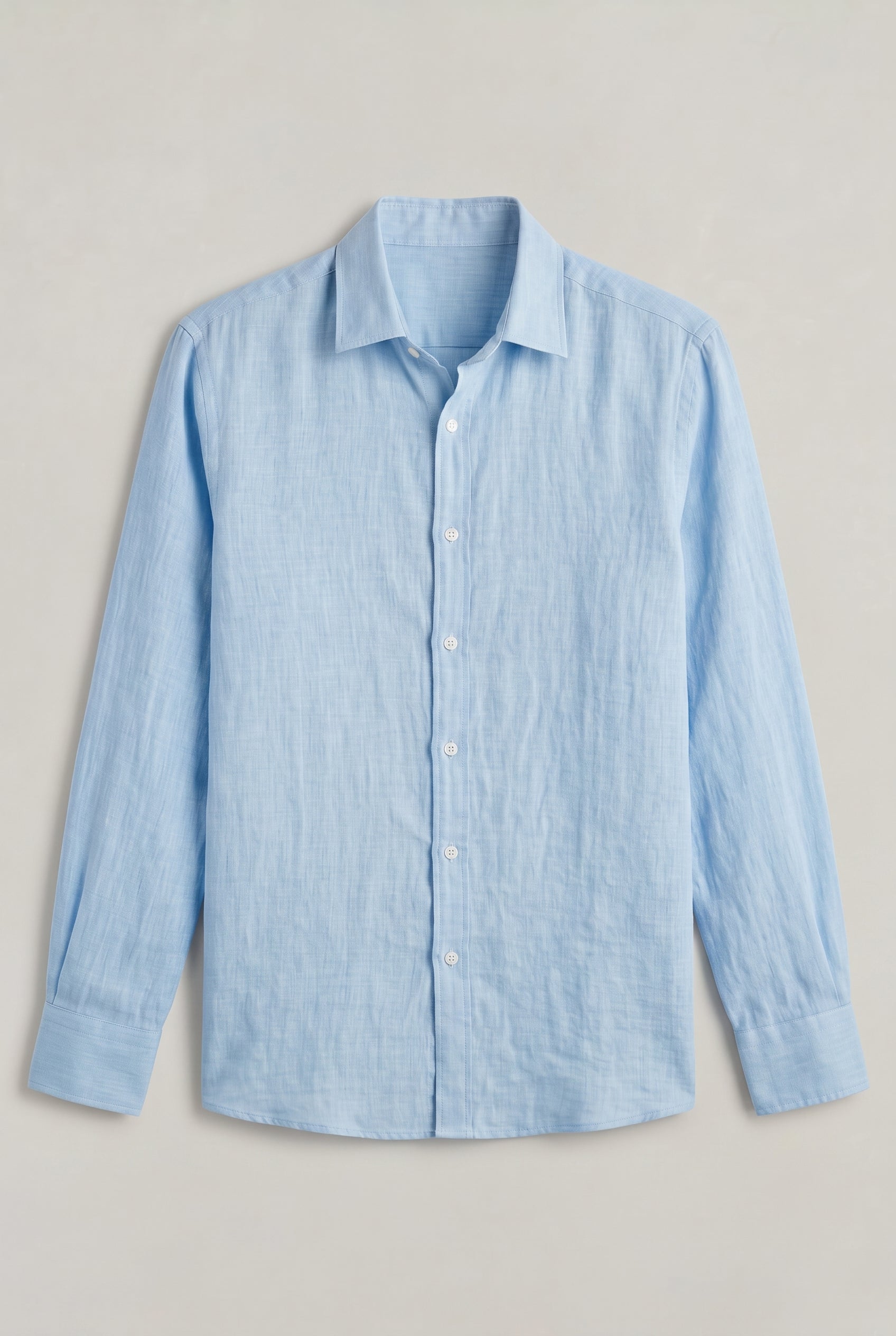 Men's Long Sleeve Linen Button Down Shirt