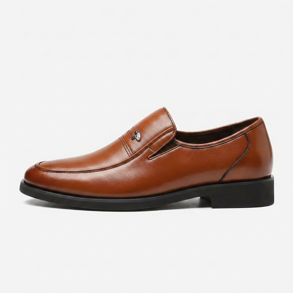 Men's Leather Slip-On Business Loafers