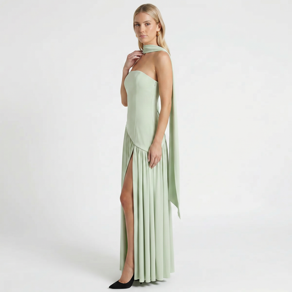 Women's Elegant Strapless Maxi Dress