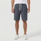 Men's Linen Shorts - Elasticated Waist Drawstring Summer Beach Shorts