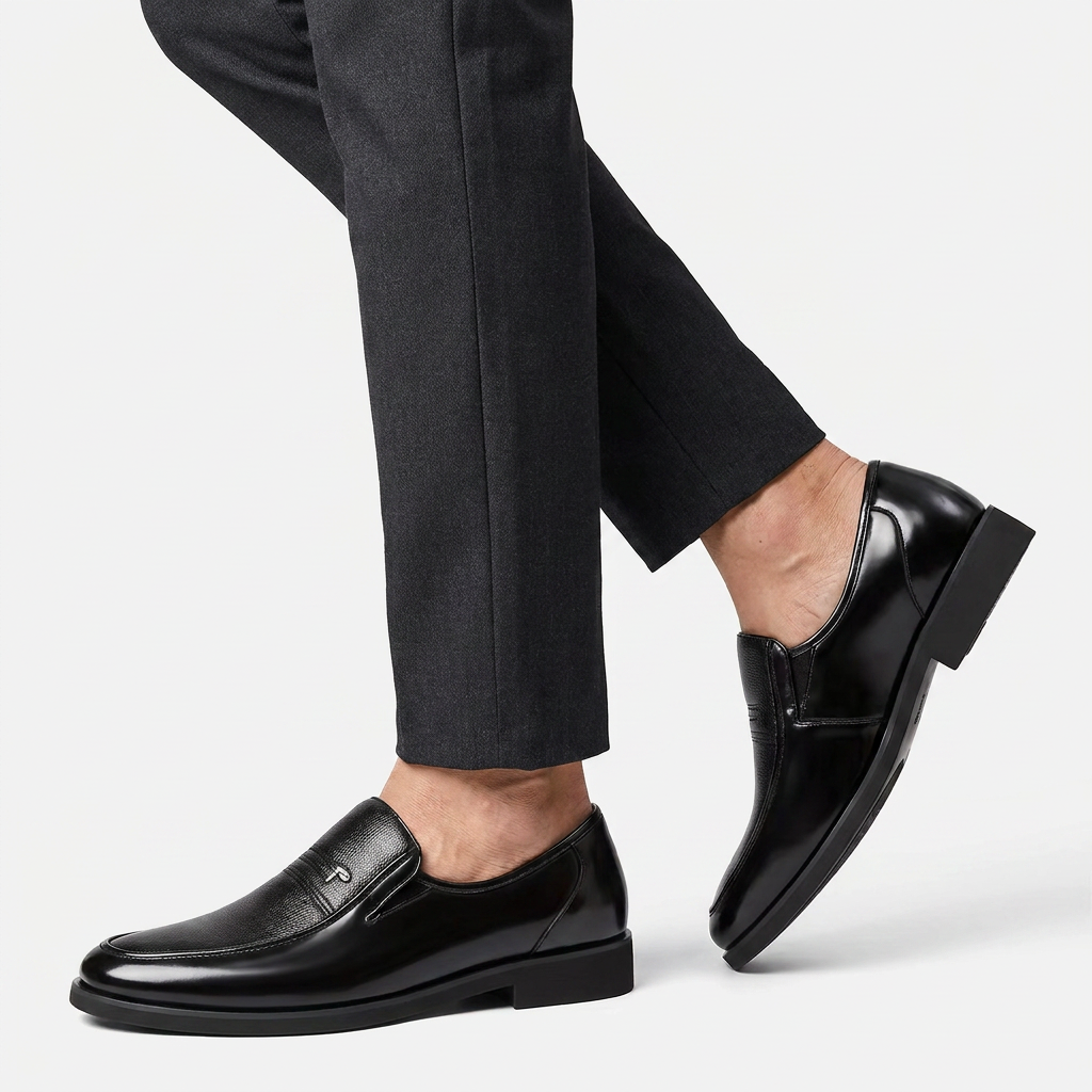 Men's Leather Slip-On Business Loafers