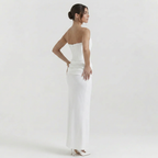 Women's Corset Strapless Maxi Dress
