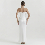 Women's Corset Strapless Maxi Dress