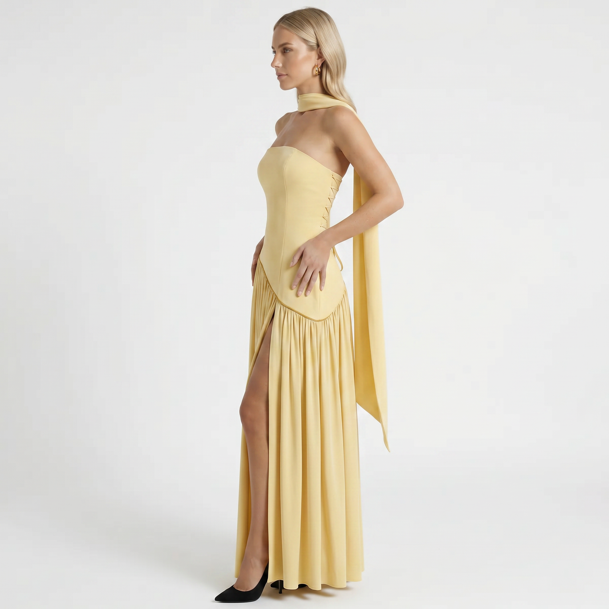Women's Elegant Strapless Maxi Dress