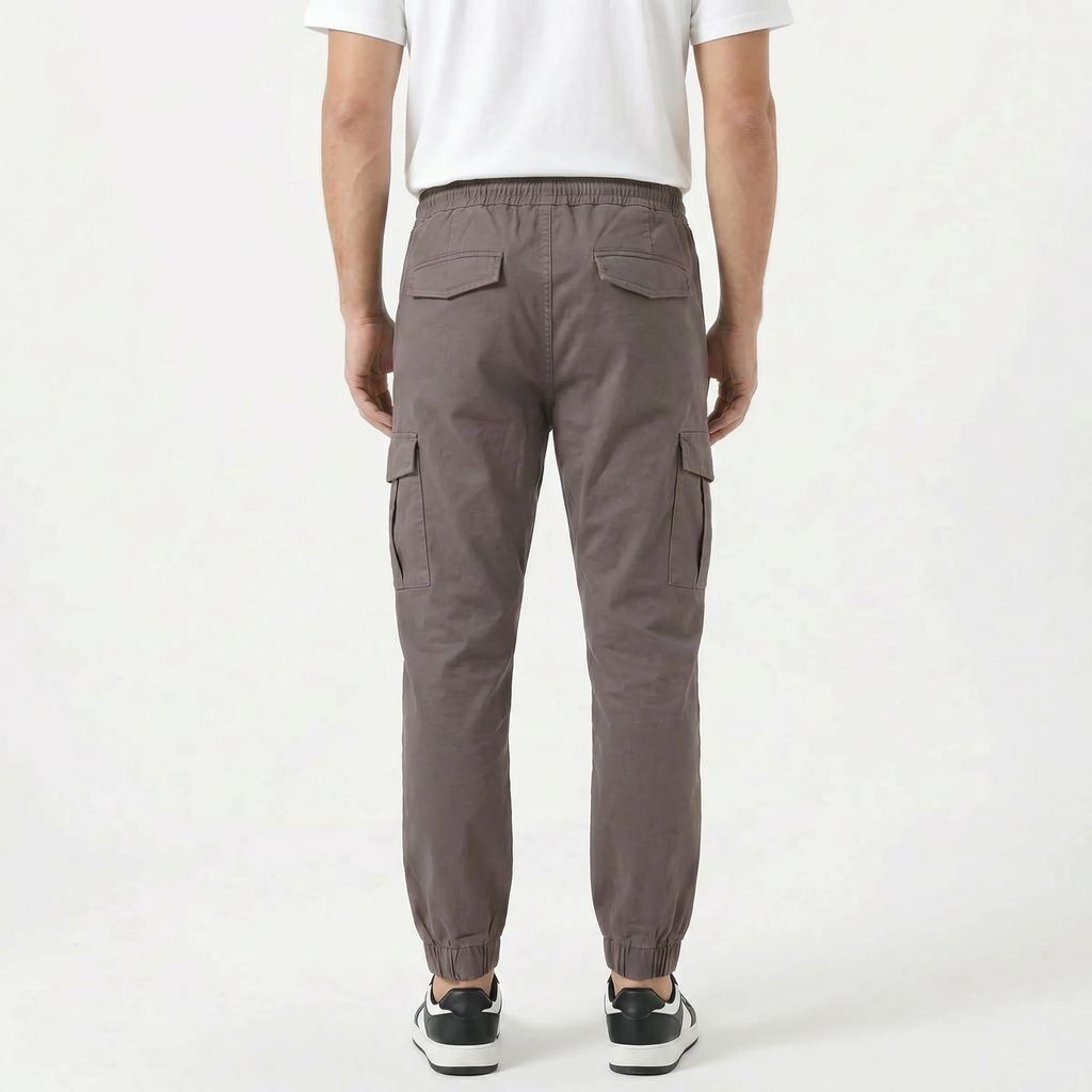 Men's Slim Fit Cotton Cargo Trousers