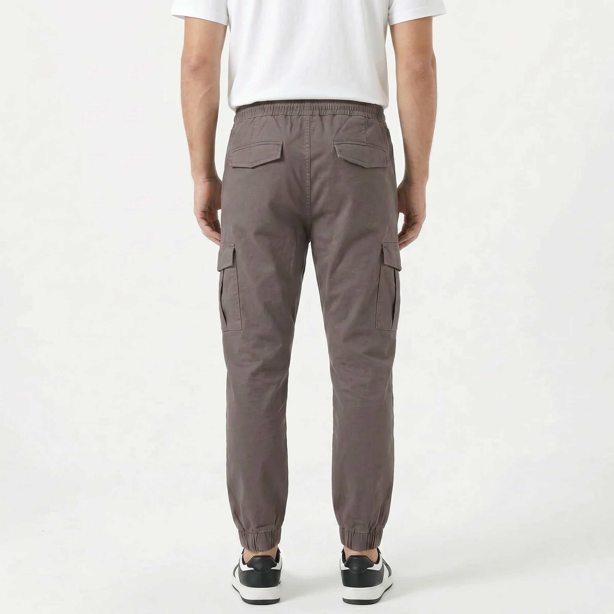 Men's Slim Fit Cotton Cargo Trousers