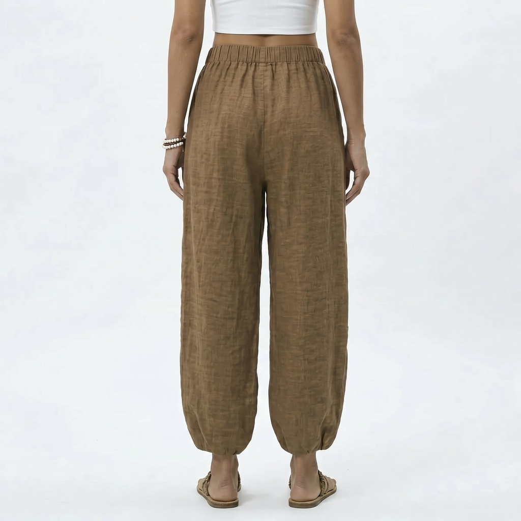 Women's Wide Leg Linen Trousers