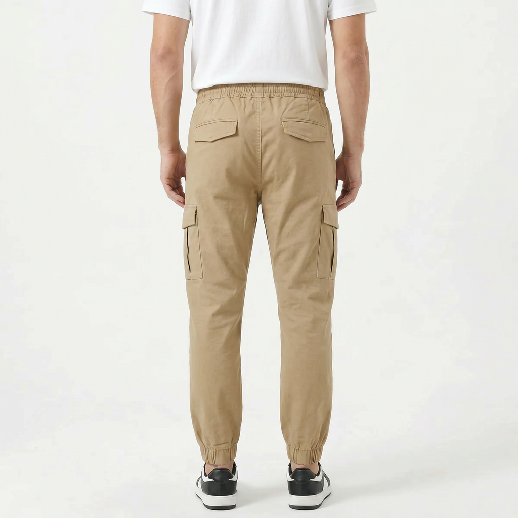Men's Slim Fit Cotton Cargo Trousers