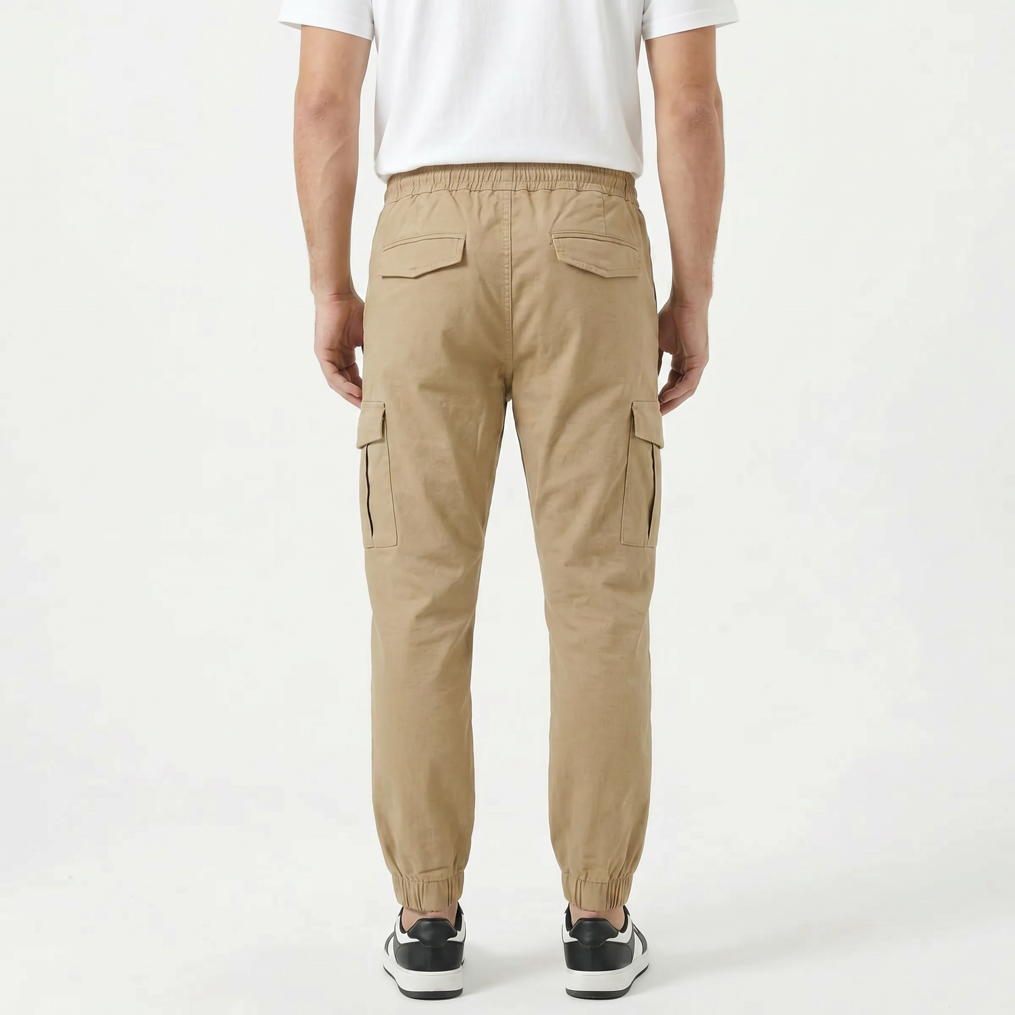 Men's Slim Fit Cotton Cargo Trousers