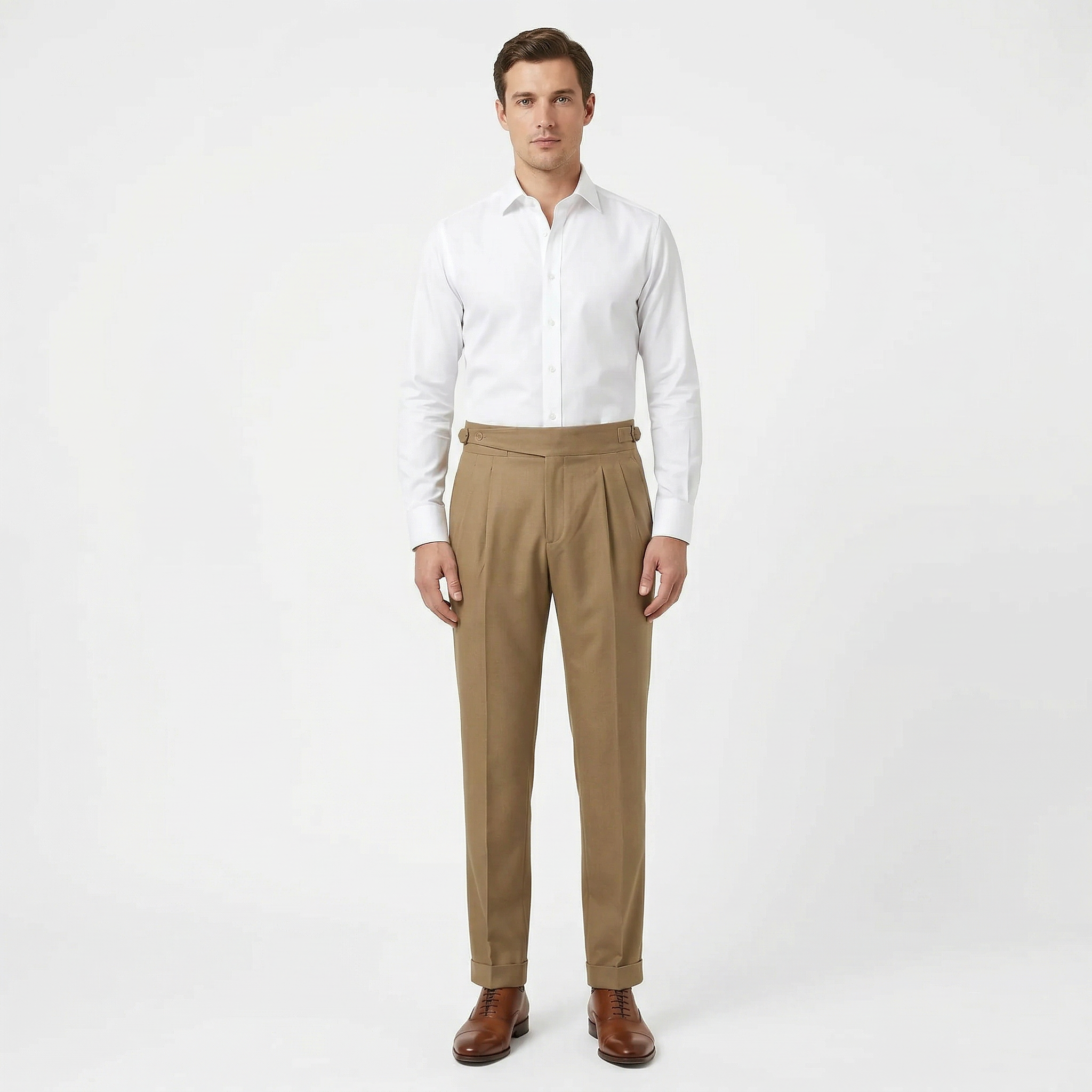 Birchbourne - Men’s Pleated Straight Leg Trousers