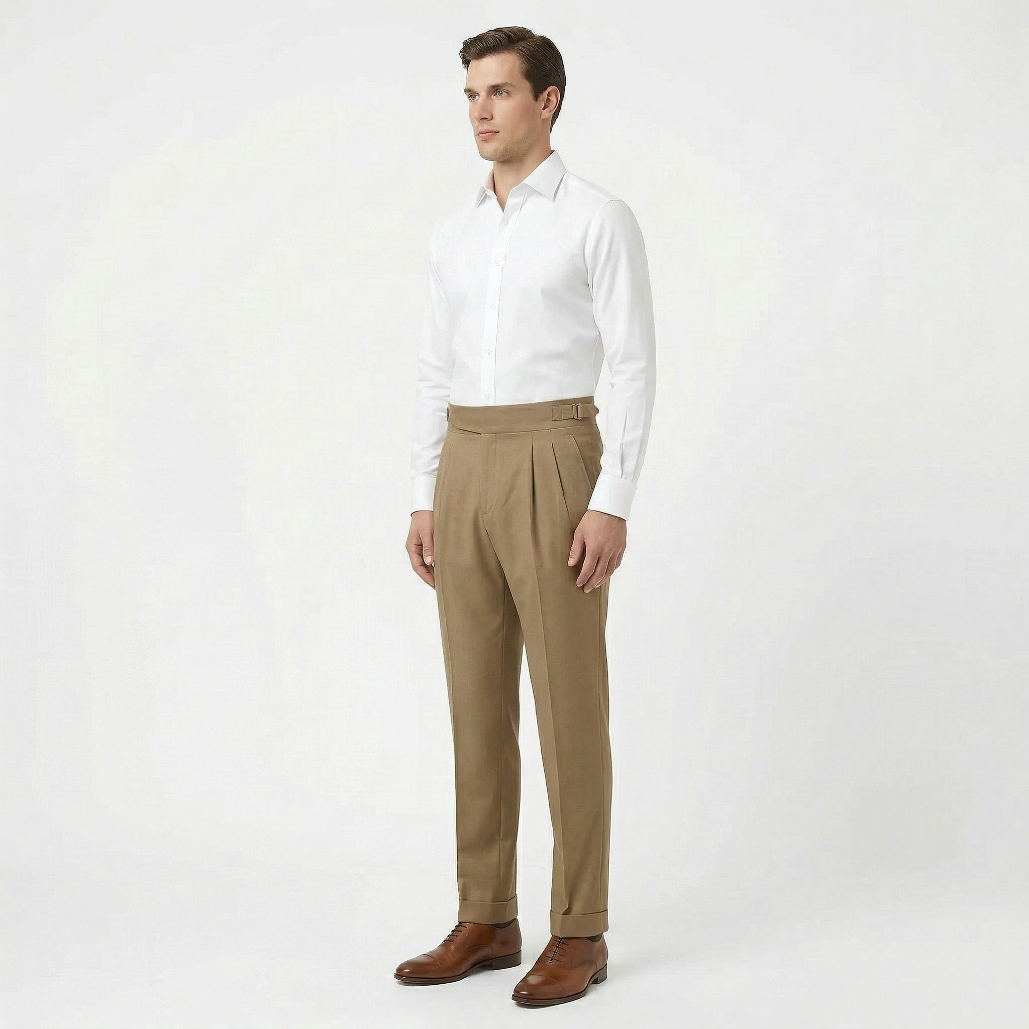 Birchbourne - Men’s Pleated Straight Leg Trousers