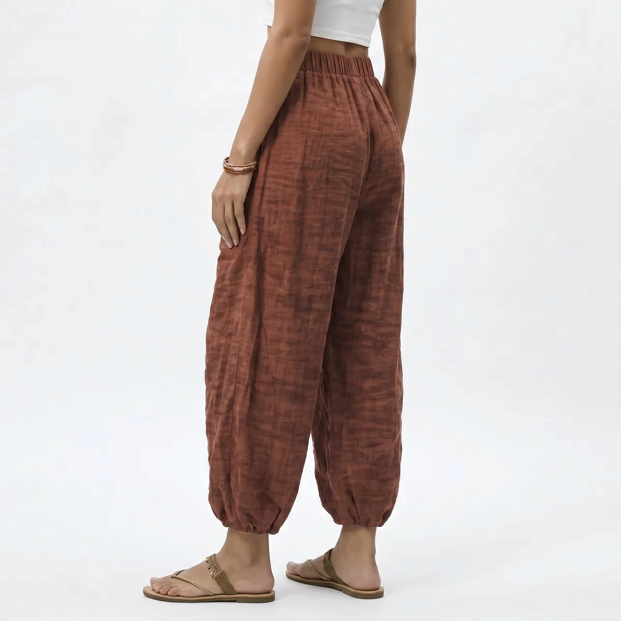 Women's Wide Leg Linen Trousers