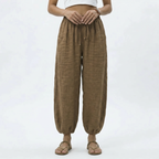 Women's Wide Leg Linen Trousers