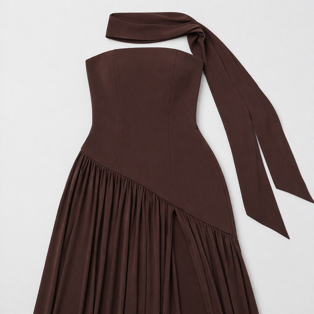 Women's Elegant Strapless Maxi Dress