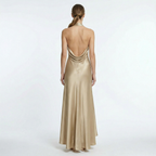 Birchbourne - Women’s Halter Neck Satin Maxi Dress