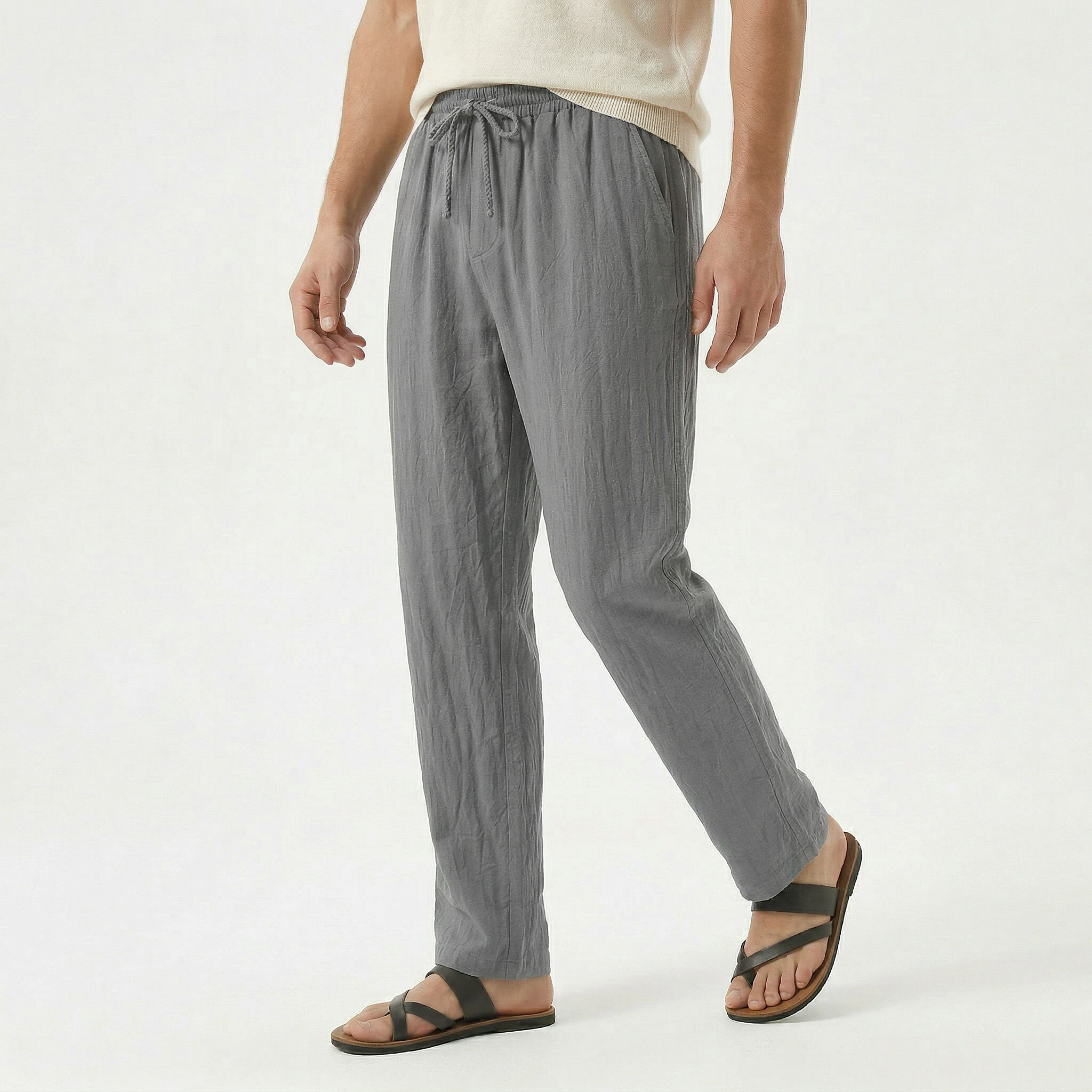 Men's Linen Drawstring Pantalon