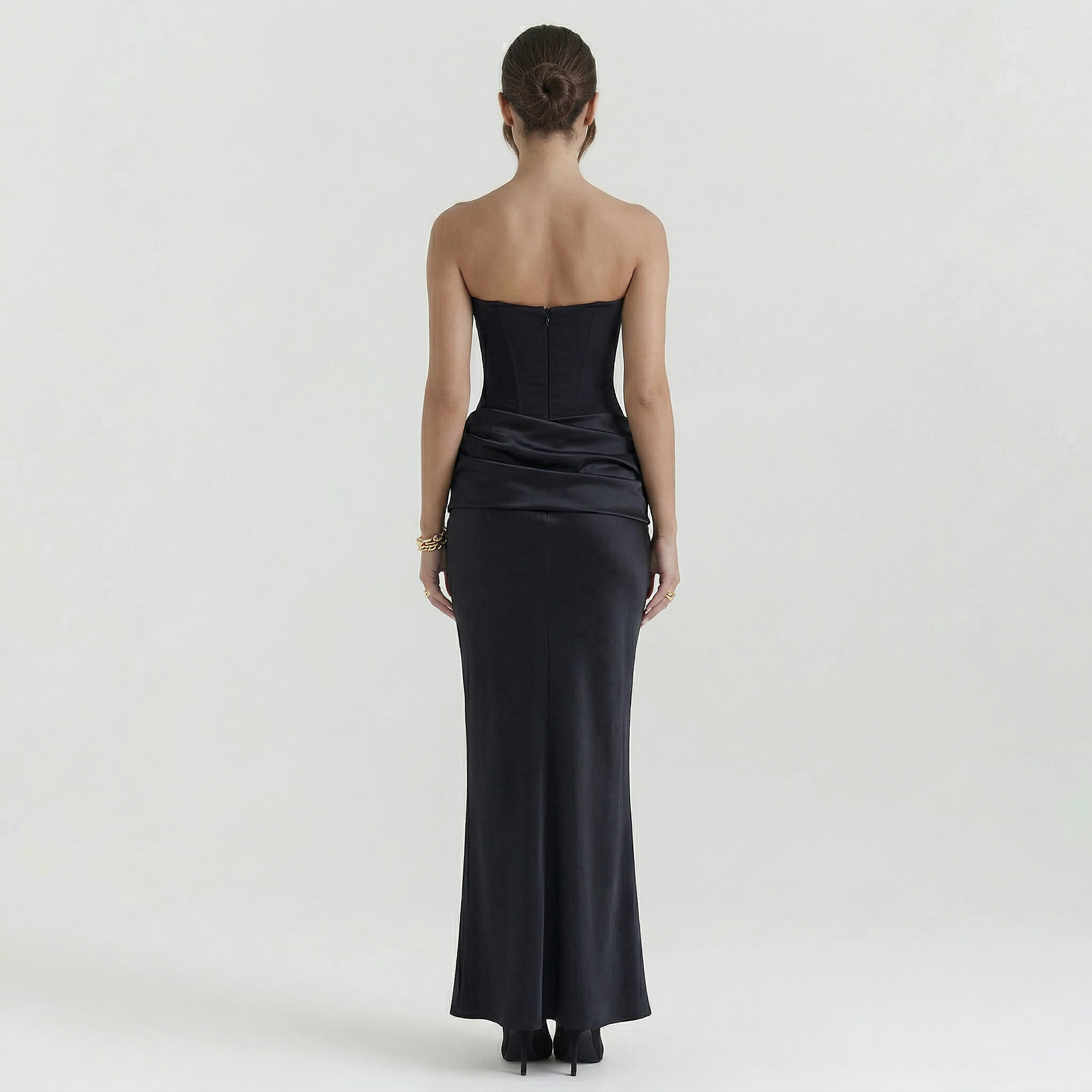 Women's Corset Strapless Maxi Dress