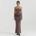 Women's Corset Strapless Maxi Dress