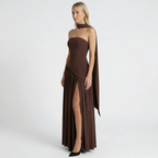 Women's Elegant Strapless Maxi Dress