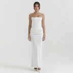 Women's Corset Strapless Maxi Dress