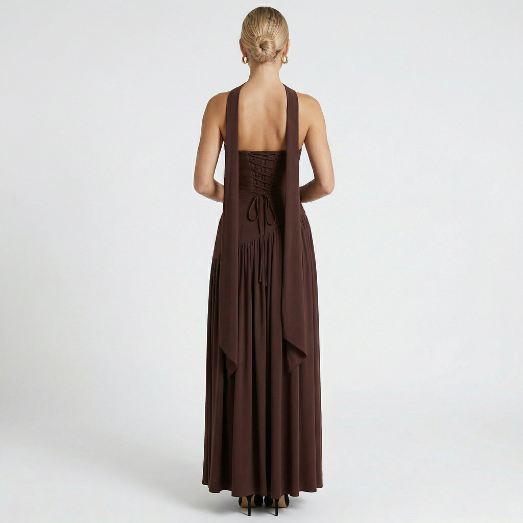 Women's Elegant Strapless Maxi Dress
