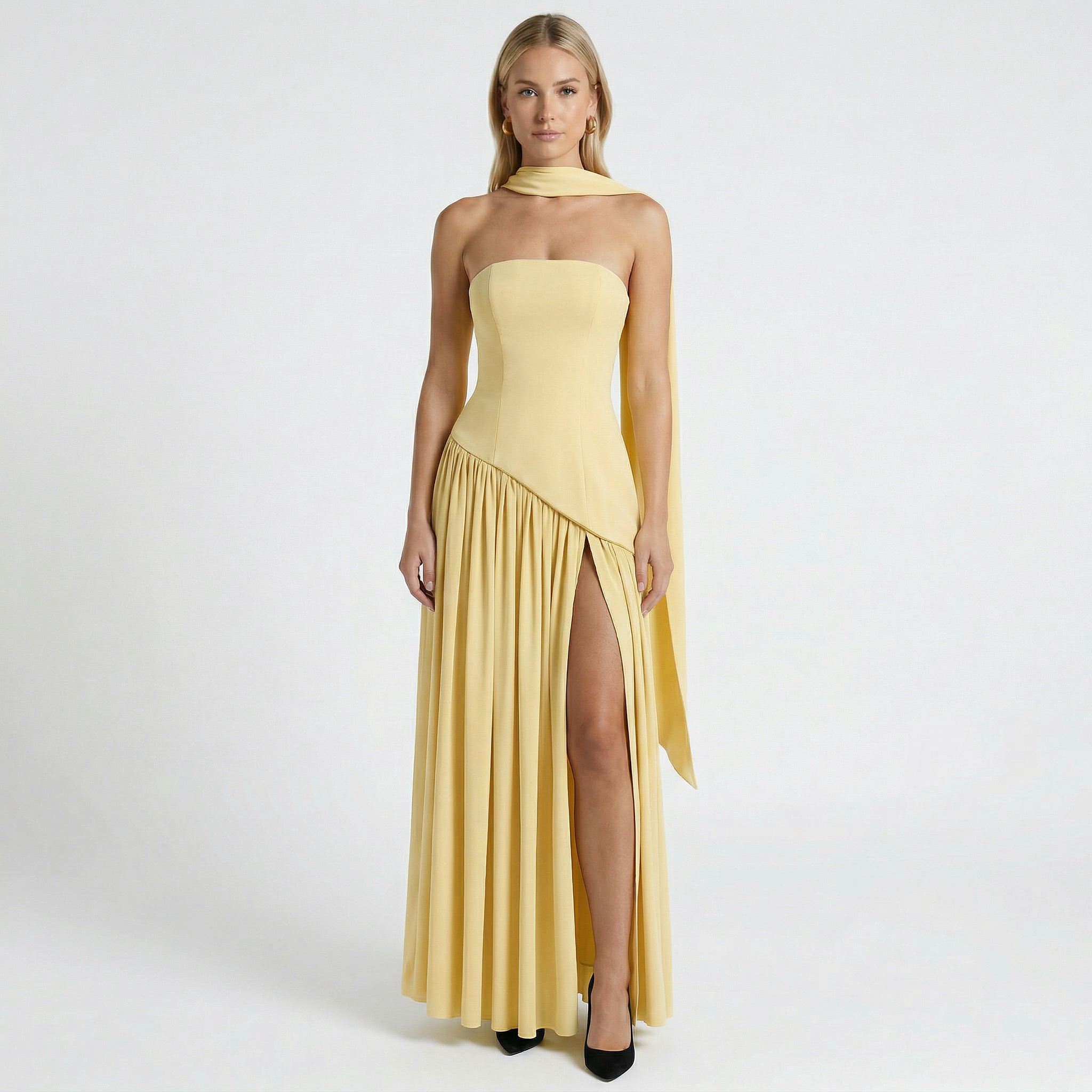 Women's Elegant Strapless Maxi Dress