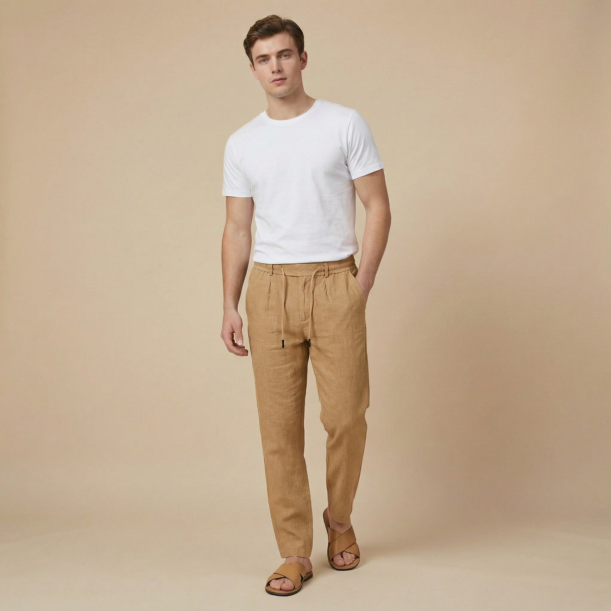 Birchbourne - Men’s Drawstring Waist Straight Leg Pants
